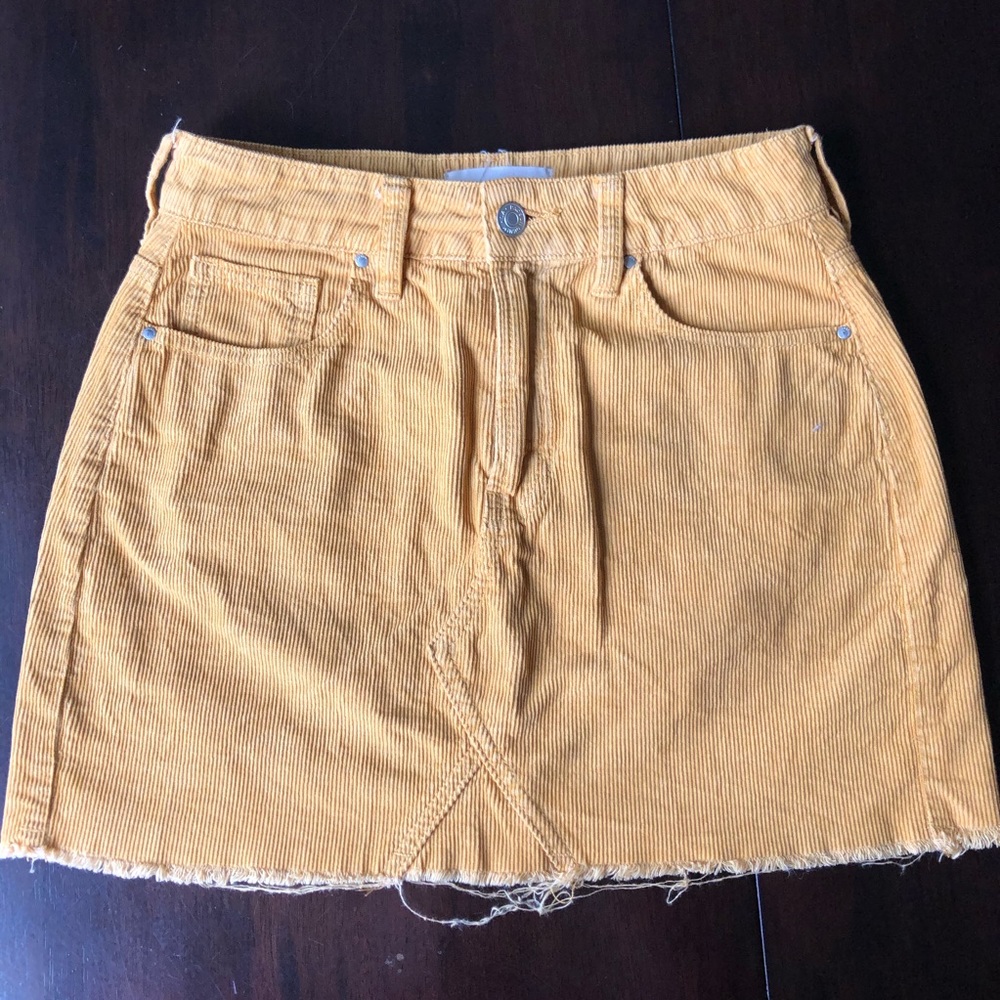 💛Pacsun Yellow Corduroy Skirt💛